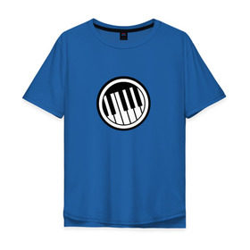 Мужская футболка хлопок Oversize с принтом Piano в Курске, 100% хлопок | свободный крой, круглый ворот, “спинка” длиннее передней части | клавиши | музыка | пианино | фортепиано