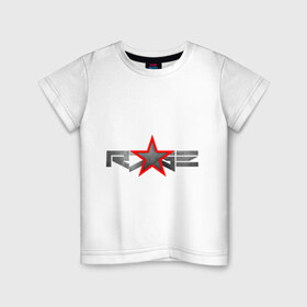 Детская футболка хлопок с принтом R7GE в Курске, 100% хлопок | круглый вырез горловины, полуприлегающий силуэт, длина до линии бедер | @ | r7ge | youtube | звезда | метал