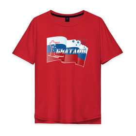 Мужская футболка хлопок Oversize с принтом Биатлон в Курске, 100% хлопок | свободный крой, круглый ворот, “спинка” длиннее передней части | биатлонисты | лыжи