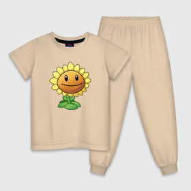 Детская пижама хлопок с принтом Plants Vs Zombies в Курске, 100% хлопок |  брюки и футболка прямого кроя, без карманов, на брюках мягкая резинка на поясе и по низу штанин
 | растения против зомби