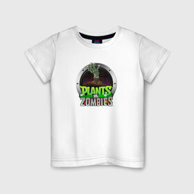 Детская футболка хлопок с принтом Plants vs Zombies в Курске, 100% хлопок | круглый вырез горловины, полуприлегающий силуэт, длина до линии бедер | Тематика изображения на принте: растения против зомби