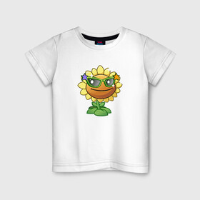 Детская футболка хлопок с принтом Plants vs Zombies в Курске, 100% хлопок | круглый вырез горловины, полуприлегающий силуэт, длина до линии бедер | Тематика изображения на принте: @