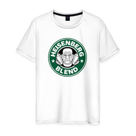 Мужская футболка хлопок с принтом Heisenberg Blend в Курске, 100% хлопок | прямой крой, круглый вырез горловины, длина до линии бедер, слегка спущенное плечо. | во все тяжкие