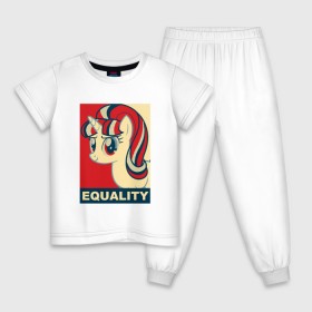 Детская пижама хлопок с принтом Starlight Glimmer: Equality в Курске, 100% хлопок |  брюки и футболка прямого кроя, без карманов, на брюках мягкая резинка на поясе и по низу штанин
 | 5 season | 5 сезон | mlp | stirlight | равноправие | старлайт