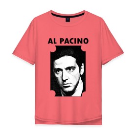Мужская футболка хлопок Oversize с принтом Аль Пачино в Курске, 100% хлопок | свободный крой, круглый ворот, “спинка” длиннее передней части | : кино | al pacino | аль пачино