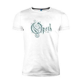 Мужская футболка премиум с принтом Opeth в Курске, 92% хлопок, 8% лайкра | приталенный силуэт, круглый вырез ворота, длина до линии бедра, короткий рукав | gothic | music | opeth | opeth лого группыdoom | дум | музыка