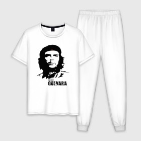 Мужская пижама хлопок с принтом Эрнесто Че гевара в Курске, 100% хлопок | брюки и футболка прямого кроя, без карманов, на брюках мягкая резинка на поясе и по низу штанин
 | che guevara | революционер
