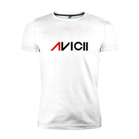 Мужская футболка премиум с принтом Avicii в Курске, 92% хлопок, 8% лайкра | приталенный силуэт, круглый вырез ворота, длина до линии бедра, короткий рукав | avici dj (house) house | avicii | авичи