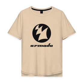 Мужская футболка хлопок Oversize с принтом Armada Music в Курске, 100% хлопок | свободный крой, круглый ворот, “спинка” длиннее передней части | Тематика изображения на принте: armada | armada music labelarmada music | trance