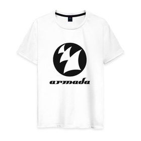 Мужская футболка хлопок с принтом Armada Music в Курске, 100% хлопок | прямой крой, круглый вырез горловины, длина до линии бедер, слегка спущенное плечо. | armada | armada music labelarmada music | trance