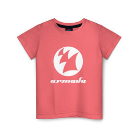 Детская футболка хлопок с принтом Armada Music в Курске, 100% хлопок | круглый вырез горловины, полуприлегающий силуэт, длина до линии бедер | armada music | armada music labelarmada | trance
