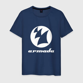 Мужская футболка хлопок с принтом Armada Music в Курске, 100% хлопок | прямой крой, круглый вырез горловины, длина до линии бедер, слегка спущенное плечо. | Тематика изображения на принте: armada music | armada music labelarmada | trance