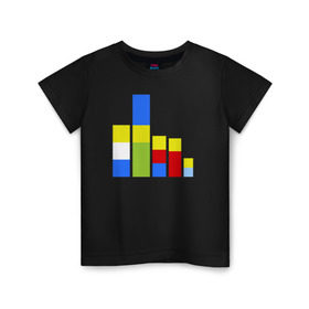 Детская футболка хлопок с принтом Симпсоны кубики в Курске, 100% хлопок | круглый вырез горловины, полуприлегающий силуэт, длина до линии бедер | the simpsons | барт | гомер | кубики | мардж | симпсоны