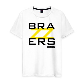 Мужская футболка хлопок с принтом Brazzers Bros в Курске, 100% хлопок | прямой крой, круглый вырез горловины, длина до линии бедер, слегка спущенное плечо. | brazzers