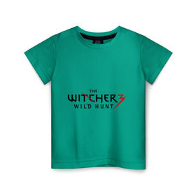 Детская футболка хлопок с принтом The Witcher 3 в Курске, 100% хлопок | круглый вырез горловины, полуприлегающий силуэт, длина до линии бедер | ведьмак