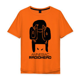 Мужская футболка хлопок Oversize с принтом Radiohead в Курске, 100% хлопок | свободный крой, круглый ворот, “спинка” длиннее передней части | capitol | creep | emi | parlophone | the king of limbs | джонни гринвуд | колин гринвуд | радиохэд | том йорк | фил селуэй | эд о’брайен