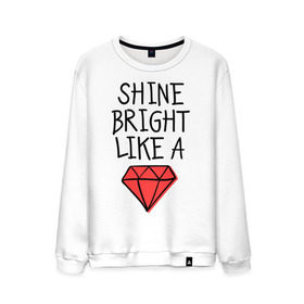 Мужской свитшот хлопок с принтом Shine bright like a diamond в Курске, 100% хлопок |  | badgirl | diamond | rihanna | riri | rnb | umbrella | риана | рианна