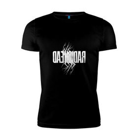 Мужская футболка премиум с принтом Radiohead в Курске, 92% хлопок, 8% лайкра | приталенный силуэт, круглый вырез ворота, длина до линии бедра, короткий рукав | creep | emi | radiohead | rok