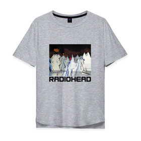 Мужская футболка хлопок Oversize с принтом Radiohead в Курске, 100% хлопок | свободный крой, круглый ворот, “спинка” длиннее передней части | creep | emi | radiohead | rok