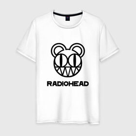 Мужская футболка хлопок с принтом Radiohead в Курске, 100% хлопок | прямой крой, круглый вырез горловины, длина до линии бедер, слегка спущенное плечо. | creep | emi | radiohead | rok