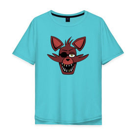 Мужская футболка хлопок Oversize с принтом Foxy FNAF в Курске, 100% хлопок | свободный крой, круглый ворот, “спинка” длиннее передней части | 5 ночей с фредди | fnaf | foxy | фнаф