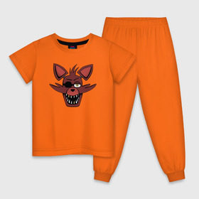 Детская пижама хлопок с принтом Foxy FNAF в Курске, 100% хлопок |  брюки и футболка прямого кроя, без карманов, на брюках мягкая резинка на поясе и по низу штанин
 | 5 ночей с фредди | fnaf | foxy | фнаф