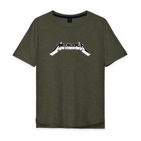 Мужская футболка хлопок Oversize с принтом Логотип Metallica (old) в Курске, 100% хлопок | свободный крой, круглый ворот, “спинка” длиннее передней части | металлика