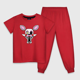 Детская пижама хлопок с принтом Mangle FNAF в Курске, 100% хлопок |  брюки и футболка прямого кроя, без карманов, на брюках мягкая резинка на поясе и по низу штанин
 | fnaf | mangle | фнаф