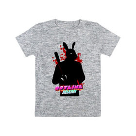 Детская футболка хлопок с принтом Hotline Miami rabbit в Курске, 100% хлопок | круглый вырез горловины, полуприлегающий силуэт, длина до линии бедер | hotline miami