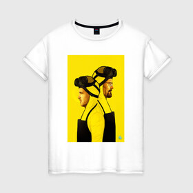 Женская футболка хлопок с принтом Breaking Bad в Курске, 100% хлопок | прямой крой, круглый вырез горловины, длина до линии бедер, слегка спущенное плечо | 