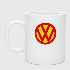 Кружка с принтом Super Volkswagen в Курске, керамика | объем — 330 мл, диаметр — 80 мм. Принт наносится на бока кружки, можно сделать два разных изображения | Тематика изображения на принте: super volkswagen