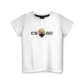 Детская футболка хлопок с принтом CS GO в Курске, 100% хлопок | круглый вырез горловины, полуприлегающий силуэт, длина до линии бедер | counter   strike | контра | стрелялка