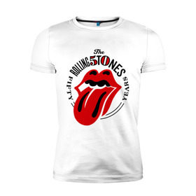 Мужская футболка премиум с принтом Rolling Stones в Курске, 92% хлопок, 8% лайкра | приталенный силуэт, круглый вырез ворота, длина до линии бедра, короткий рукав | rolling stones