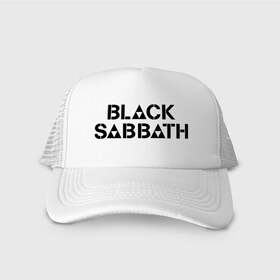 Кепка тракер с сеткой с принтом Black Sabbath в Курске, трикотажное полотно; задняя часть — сетка | длинный козырек, универсальный размер, пластиковая застежка | black sabbath