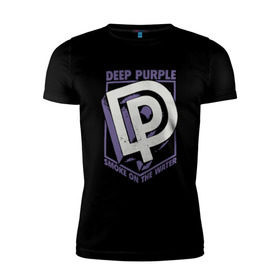 Мужская футболка премиум с принтом Deep Purple в Курске, 92% хлопок, 8% лайкра | приталенный силуэт, круглый вырез ворота, длина до линии бедра, короткий рукав | Тематика изображения на принте: deep | deep purple | metal | purple | rock | trash metal | дип перпл | метал | металл | рок