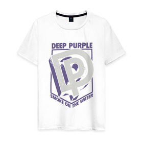 Мужская футболка хлопок с принтом Deep Purple в Курске, 100% хлопок | прямой крой, круглый вырез горловины, длина до линии бедер, слегка спущенное плечо. | deep | deep purple | metal | purple | rock | trash metal | дип перпл | метал | металл | рок