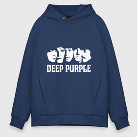 Мужское худи Oversize хлопок с принтом Deep Purple в Курске, френч-терри — 70% хлопок, 30% полиэстер. Мягкий теплый начес внутри —100% хлопок | боковые карманы, эластичные манжеты и нижняя кромка, капюшон на магнитной кнопке | Тематика изображения на принте: deep | deep purple | metal | purple | rock | trash metal | дип перпл | метал | металл | рок