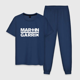 Мужская пижама хлопок с принтом Martin Garrix в Курске, 100% хлопок | брюки и футболка прямого кроя, без карманов, на брюках мягкая резинка на поясе и по низу штанин
 | animals | dj | garrix | house | martin garrix