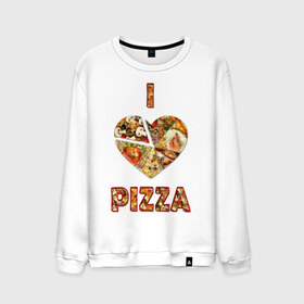 Мужской свитшот хлопок с принтом i love pizza в Курске, 100% хлопок |  | . любовь | pizza | любителям пиццыёда | пицца | прикол