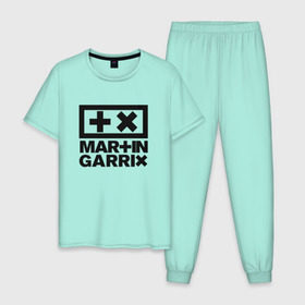 Мужская пижама хлопок с принтом Martin Garrix в Курске, 100% хлопок | брюки и футболка прямого кроя, без карманов, на брюках мягкая резинка на поясе и по низу штанин
 | animals | dj | garrix | house | martin garrix