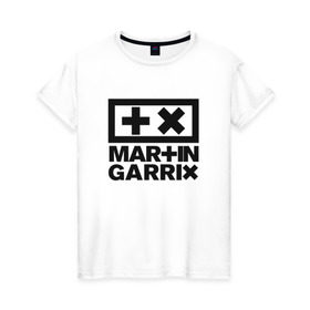 Женская футболка хлопок с принтом Martin Garrix в Курске, 100% хлопок | прямой крой, круглый вырез горловины, длина до линии бедер, слегка спущенное плечо | animals | dj | garrix | house | martin garrix