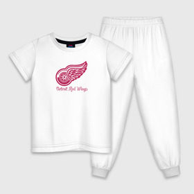 Детская пижама хлопок с принтом Detroit Red Wings в Курске, 100% хлопок |  брюки и футболка прямого кроя, без карманов, на брюках мягкая резинка на поясе и по низу штанин
 | Тематика изображения на принте: detroit red wings | nhl | хоккей