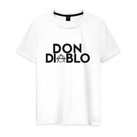 Мужская футболка хлопок с принтом Don Diablo в Курске, 100% хлопок | прямой крой, круглый вырез горловины, длина до линии бедер, слегка спущенное плечо. | dj | don diablo | house | хаус