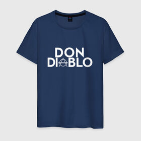 Мужская футболка хлопок с принтом Don Diablo в Курске, 100% хлопок | прямой крой, круглый вырез горловины, длина до линии бедер, слегка спущенное плечо. | Тематика изображения на принте: dj | don diablo | house | хаус