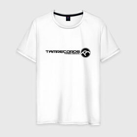 Мужская футболка хлопок с принтом TAMRECORDS в Курске, 100% хлопок | прямой крой, круглый вырез горловины, длина до линии бедер, слегка спущенное плечо. | dnb | neurofunk | tamrecords | нейропанк