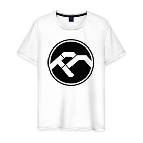 Мужская футболка хлопок с принтом NEUROPUNK Circle в Курске, 100% хлопок | прямой крой, круглый вырез горловины, длина до линии бедер, слегка спущенное плечо. | neurofunk | neuropunk | neuropunk   это подкаст и серия вечеринок от лейбла tamrecords.dnb | tamrecords | нейропанк