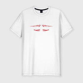 Мужская футболка премиум с принтом Neuropunk RED в Курске, 92% хлопок, 8% лайкра | приталенный силуэт, круглый вырез ворота, длина до линии бедра, короткий рукав | dnb | neurofunk | neuropunk | neuropunk   это подкаст и серия вечеринок от лейбла tamrecords.tamrecords | нейропанк