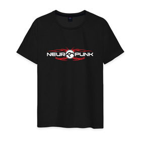 Мужская футболка хлопок с принтом Neuropunk RED в Курске, 100% хлопок | прямой крой, круглый вырез горловины, длина до линии бедер, слегка спущенное плечо. | dnb | neurofunk | neuropunk | neuropunk   это подкаст и серия вечеринок от лейбла tamrecords.tamrecords | нейропанк