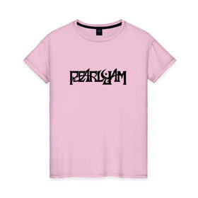 Женская футболка хлопок с принтом Pearl Jam в Курске, 100% хлопок | прямой крой, круглый вырез горловины, длина до линии бедер, слегка спущенное плечо | grunge | pearl jampearl jam | rock | грандж | рок