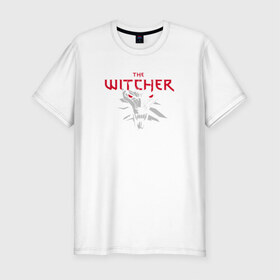Мужская футболка премиум с принтом The Witcher 3 в Курске, 92% хлопок, 8% лайкра | приталенный силуэт, круглый вырез ворота, длина до линии бедра, короткий рукав | the witcher | the witcher 3 | компьютерные игры